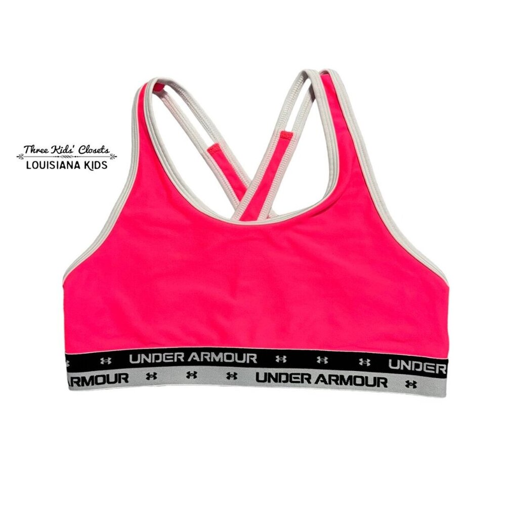 Under Armour Girls Sz L Pink Sports Bra